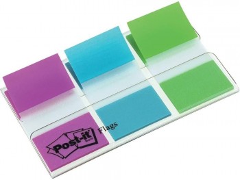 BANDERITAS SEÑALIZADORAS 25 X 43 MM POST-IT 3 COLORES FRÍOS