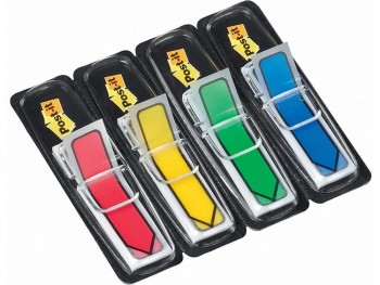 BANDERITAS SEÑALIZADORAS 12 X 43 MM POST-IT FORMA DE FLECHA 4 COLORES