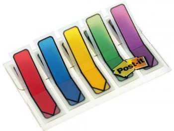 BANDERITAS SEÑALIZADORAS 25 X 43 MM POST-IT FORMA DE FLECHA 5 COLORES