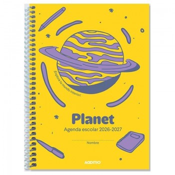 AGENDA ESCOLAR PARA PRIMARIA Y SECUNDARIA PLANET