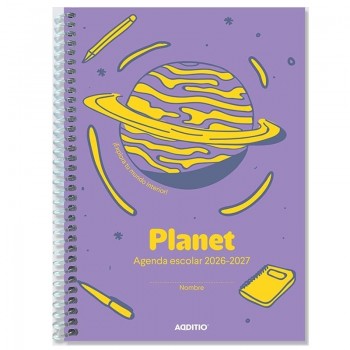 AGENDA ESCOLAR PARA PRIMARIA Y SECUNDARIA PLANET