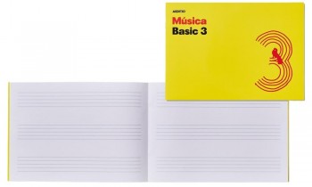 CUADERNO DE MÚSICA BASIC 3 PENTAGRAMAS