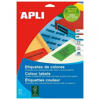 ETIQUETAS ADHESIVAS DE COLORES APLI