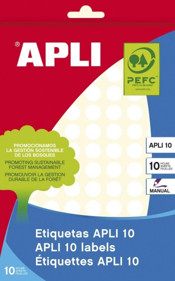 ETIQUETAS BLANCAS PARA ESCRITURA MANUAL APLI