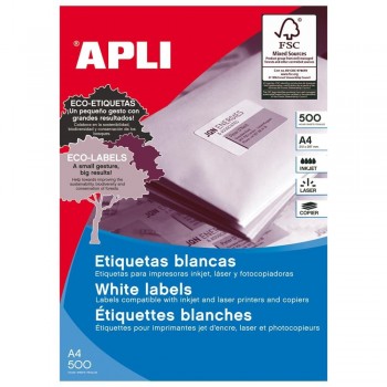 ETIQUETAS A4 DIFERENTES FORMATOS APLI CAJA DE 500 HOJAS