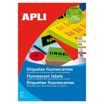 ETIQUETAS DE COLORES FLUORESCENTES APLI