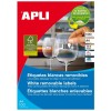 ETIQUETAS ADHESIVAS REMOVIBLES PARA IMPRESORA APLI