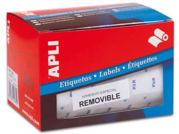 ROLLO DE ETIQUETAS PVP BLANCAS REMOVIBLES APLI