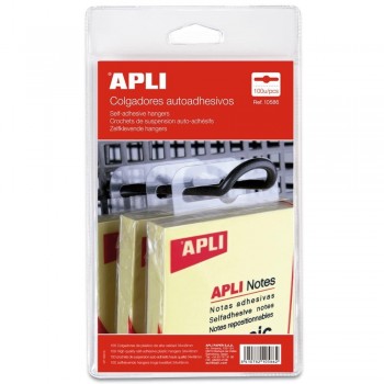 COLGADORES ADHESIVOS TRANSPARENTES CON EUROHOLE 34X48 MM