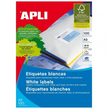ETIQUETAS A3 297X420 MM APLI