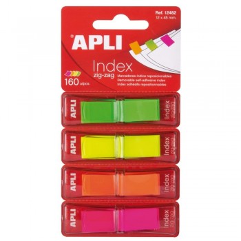 BANDERITAS INDEX 4 COLORES FLUOR APLI