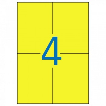 ETIQUETAs AMARILLAS 105X148 MM APLI