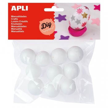 BOLAS  POLIESPAN 2,5 CM 10 UNIDADES