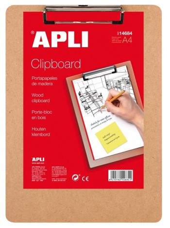 CARPETA PORTABLOC A4 Y FOLIO CON PINZA CLIPBOARD APLI