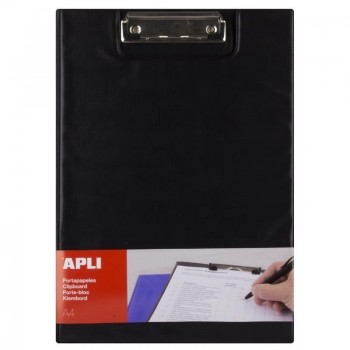 CARPETA MINICLIP A4 CLIPBOARD CON SOLAPA NEGRO