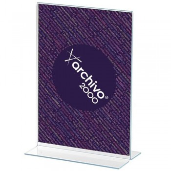 EXPOSITOR DE SOBREMESA EN FORMA DE T A4 VERTICAL