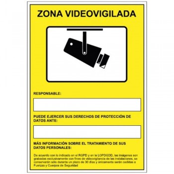SEÑAL CÁMARAS DE VIGILANCIA EN GRABACIÓN LAS 24 HORAS