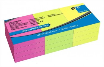 NOTAS ADHESIVAS 38 X 51 MM A-SERIES COLORES NEON