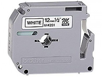 CINTA PARA ROTULADORA BROTHER MK231BZ 12MM NEGRO SOBRE BLANCO