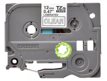 CINTA PARA ROTULADORA BROTHER TZE135 12MM BLANCO SOBRE TRANSPARENTE