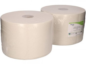BOBINA PAPEL INDUSTRIAL CELULOSA RECICLADA 600M 2 UNIDADES