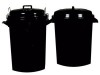 CUBO DE BASURA CON TAPA NEGRO 100L
