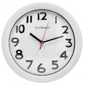 RELOJ DE PARED CON MARCO BLANCO