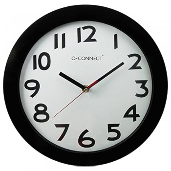 RELOJ DE PARED CON MARCO NEGRO