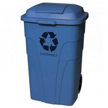 CONTENEDOR DE BASURA CON RUEDAS AZUL