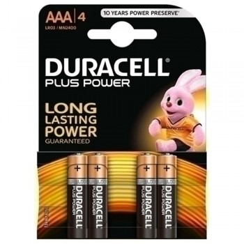 PILAS AAA PLUS LR03 DURACELL (PACK DE 4)