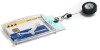 IDENTIFICADOR RíGIDO CON CORDÓN EXTENSIBLE PARA 2 TARJETAS TRANSPARENTE