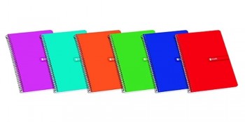 BLOC DE ESPIRAL OCTAVO  80 HOJAS CUADROS ENRI