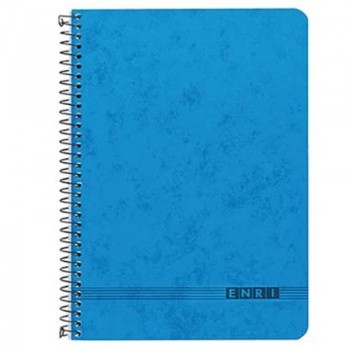 CUADERNO DE ESPIRAL FORMATO CUARTO TAPA BLANDA LISO 80 HOJAS ENRI