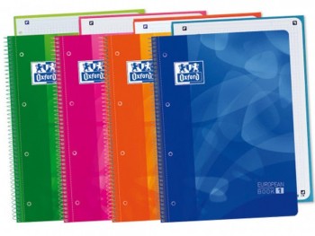 CUADERNO MICROPERFORADO DE TAPA EXTRADURA 80 HOJAS OXFORD EUROPEANBOOK 1