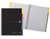 CUADERNO MULTIASIGNATURA MICROPERFORADO TAPA EXTRADURA OXFORD BLACK N COLOURS