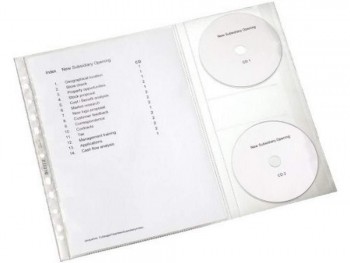 FUNDA MULTITALADRO PARA PROYECTOS A4 CON 2 BOLSAS PARA CD