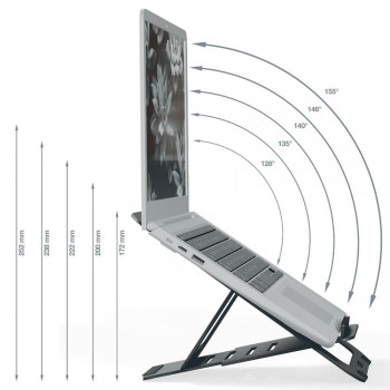 SOPORTE ELEVADOR DE ALUMINIO ULTRAPLANO PARA PORTÁTIL LEITZ ERGO