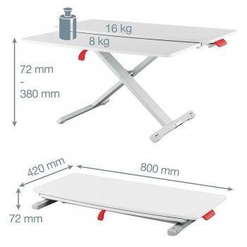 CONVERTIDOR DE ESCRITORIO CON BANDEJA DESLIZANTE LEITZ ERGO COSY