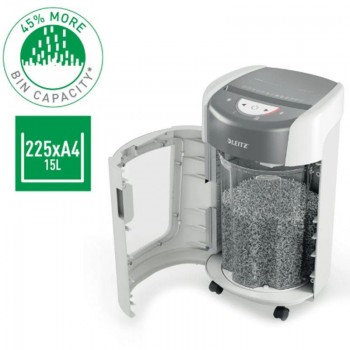 DESTRUCTORA LEITZ IQ OPTIMAX HOME OFFICE 225 6H MICROCORTE 2X15MM 15L P5