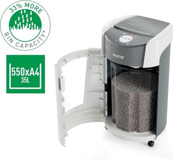 DESTRUCTORA LEITZ IQ OPTIMAX OFFICE 550 10H MICROCORTE 2X15MM 35L P5