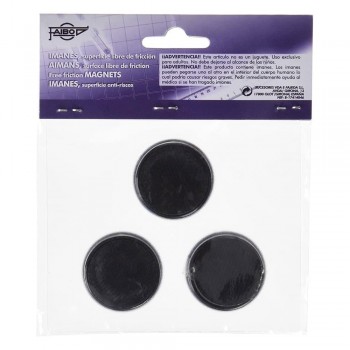 IMANES 30MM REDONDOS NEGROS 3 UNIDADES