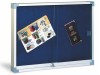 VITRINA PARA ANUNCIOS CON CORCHO TAPIZADO Y PUERTAS DE CRISTAL