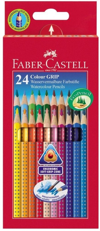 LAPICES ACUARELABLES TRIANGULAR FABER CASTELL GRIP
