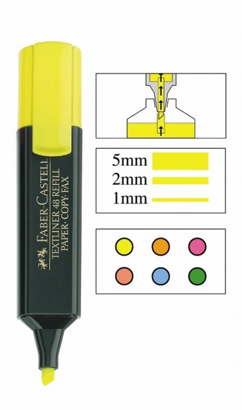 ROTULADOR FLUORESCENTE FABER CASTELL TEXTLINER 48