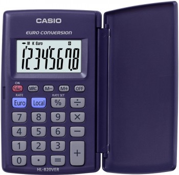 CALCULADORA DE BOLSILLO CASIO HL-820VER 8 DÍGITOS