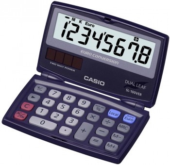 CALCULADORA DE BOLSILLO CASIO SL-100VER 8 DÍGITOS