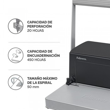 ENCUADERNADORA DE ESPIRAL FELLOWES METAL 100