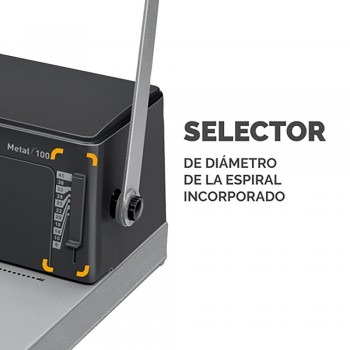 ENCUADERNADORA DE ESPIRAL FELLOWES METAL 100