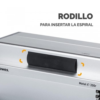 ENCUADERNADORA ELÉCTRICA DE ESPIRAL FELLOWES METAL E 200R