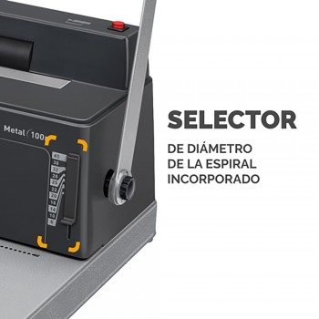ENCUADERNADORA DE ESPIRAL FELLOWES METAL 100R